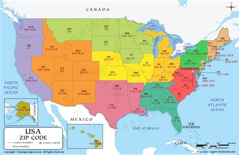 U.S. Zipcode Map