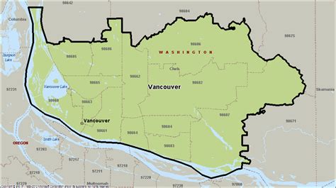 Vancouver WA Zip Code Map