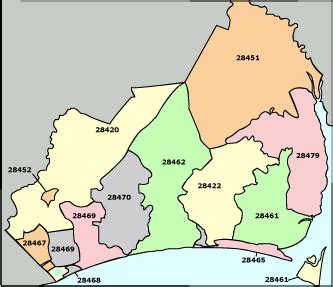 Wilmington NC Zip Code Map