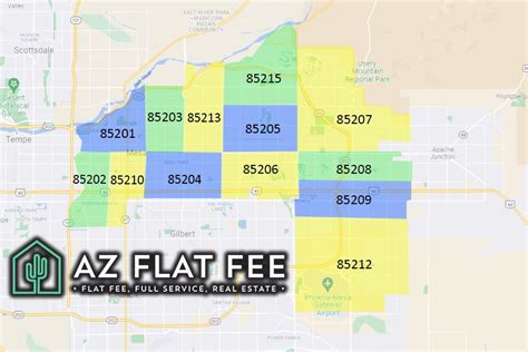 Mesa, Arizona Zip Codes Map