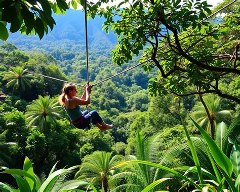 Zip Lining Over Coffee Farms