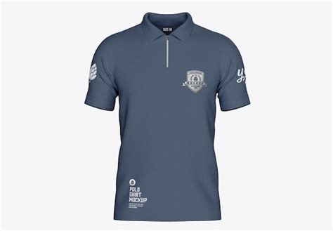 Zip Neck Polo Mockup