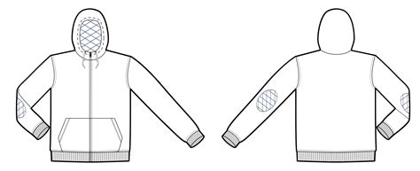 Zip Up Hoodie Template Png