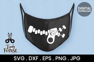 Download Zipper Cut File for Face Mask For Silhouette