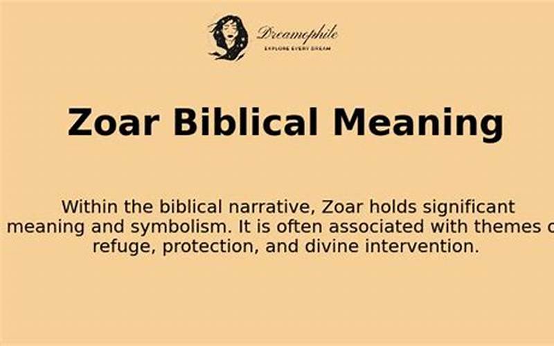 Zoar Meaning