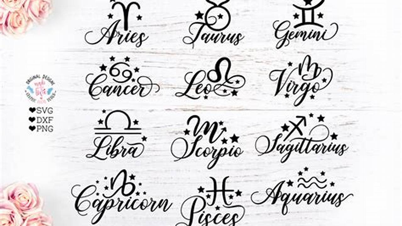 Zodiac, Free SVG Cut Files