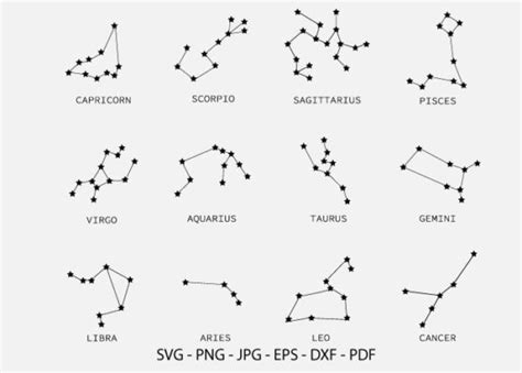 Download Zodiac Constellations Collection Graphic Printable