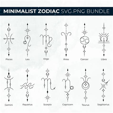 Zodiac Signs Combined Tattoos