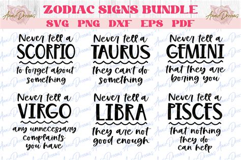 Download Zodiac Traits Bundle Commercial Use