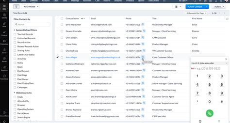 Zoho Voice: features