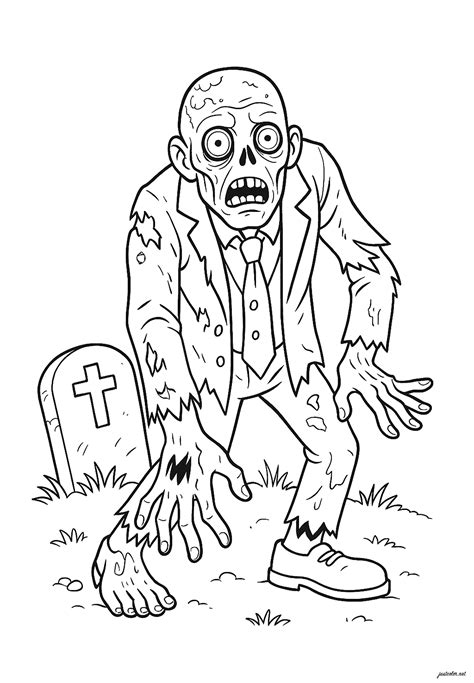 Zombie Coloring Page