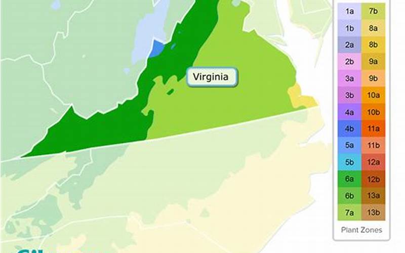 Zone 5A Virginia Planting Zone Map