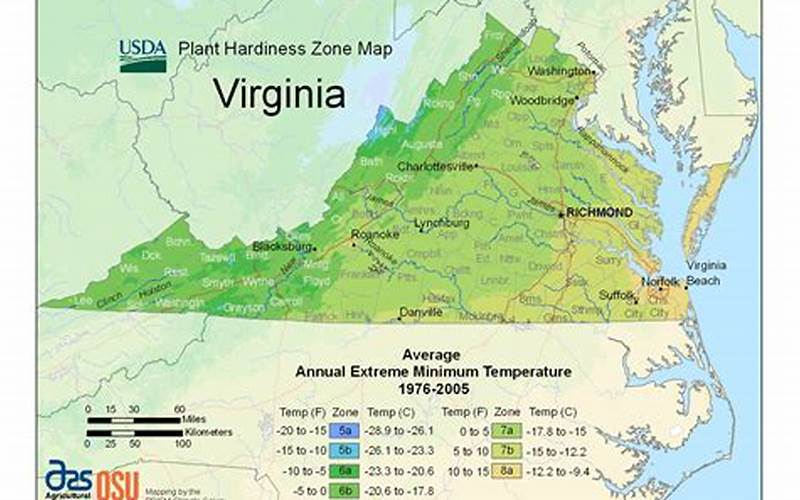 Zone 6A Virginia Planting Zone Map
