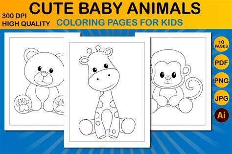 Zoo Animal Coloring Pages Baby Animals Games