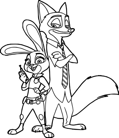 Zootopia Free printable Coloring pages for kids