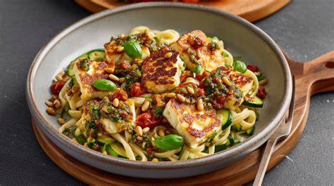 Zucchini Halloumi Rezept