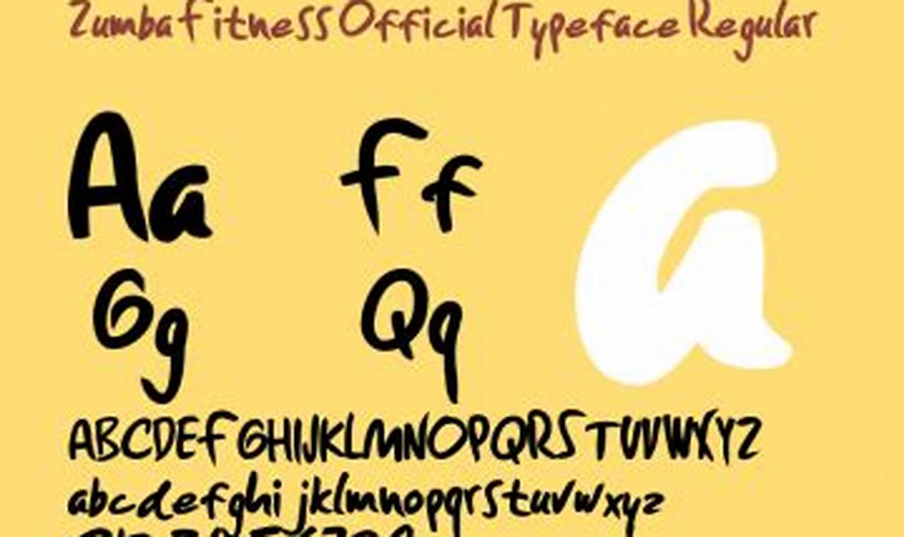 Zumba Fitness Official Typeface