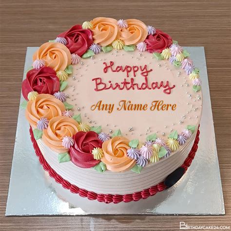 A Big Birthday Cake With Name