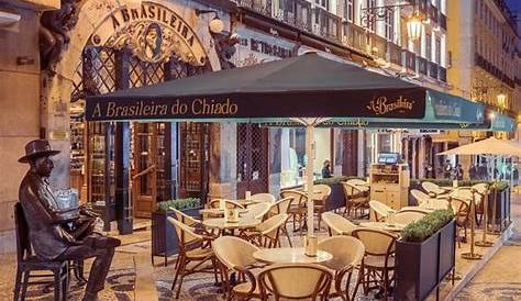 Cafe A Brasileira, Lisbon, Portugal Stock Photo, Royalty