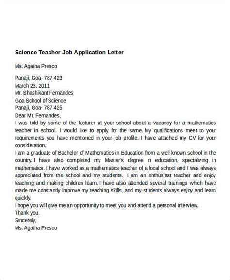 Letter Of Application Template New 7 Sample Application