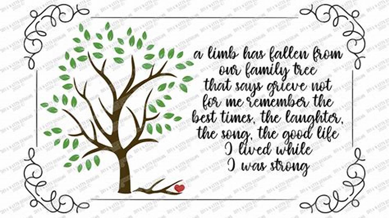 Discover the Power of "A Limb Has Fallen": Free SVGs for Heartfelt Remembrance