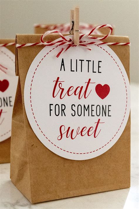 A Little Treat for Someone Sweet Printable Valentine’s Day Gift Tags