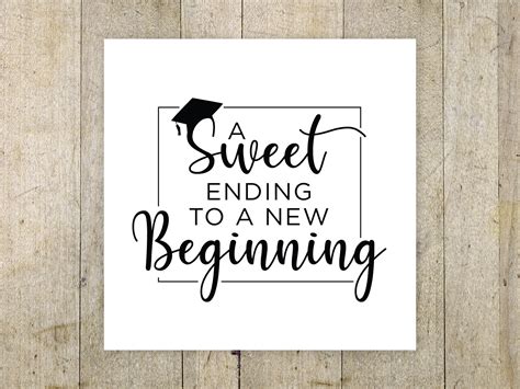 Sweet Ending to a New Beginning 8x10 Personalized Printable Graduation