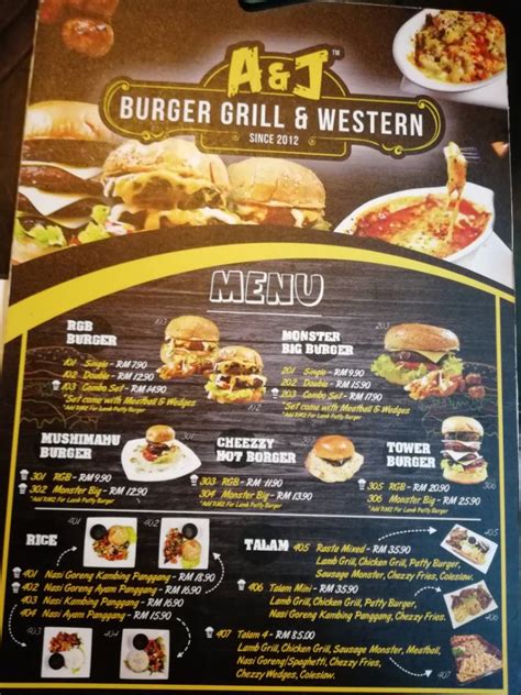 A&J Grill Menu
