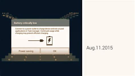A Battery Critically Low