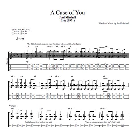 A Case Of You Dulcimer Chords
