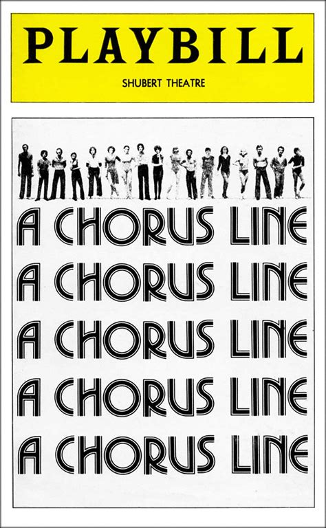 a chorus line playbill