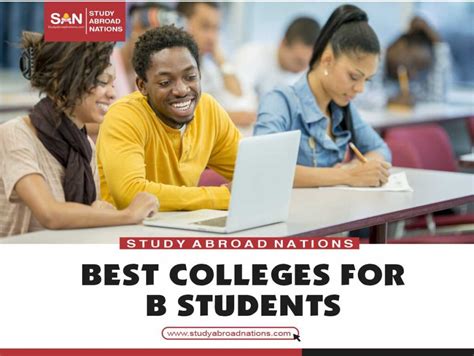 A+ Colleges for B students
