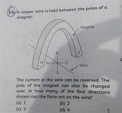 A Copper Wire Is Held Between