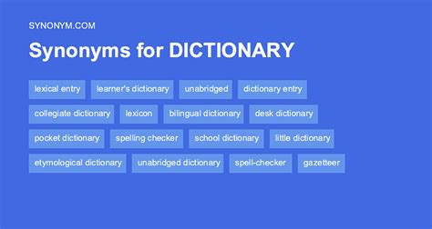 a dictionary of synonyms