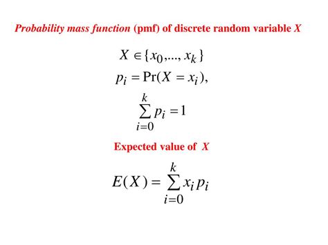 a discrete random variable x has probability mass function