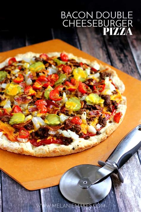 A Double Bacon Cheeseburger Pizza