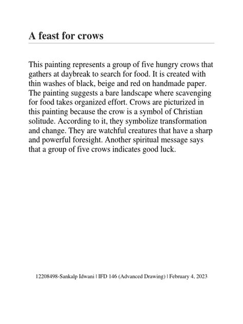 Latest A Feast For Crows Pdf