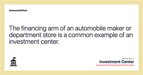 A Financing Arm Meaning