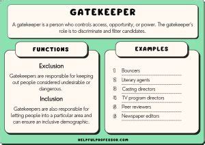 a gatekeeper is a group member who