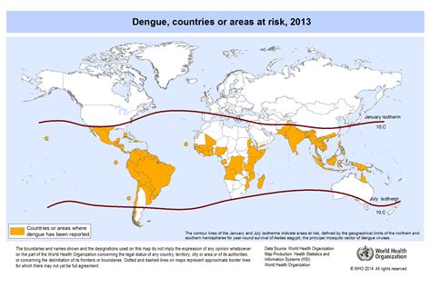 a global dengue distribution map