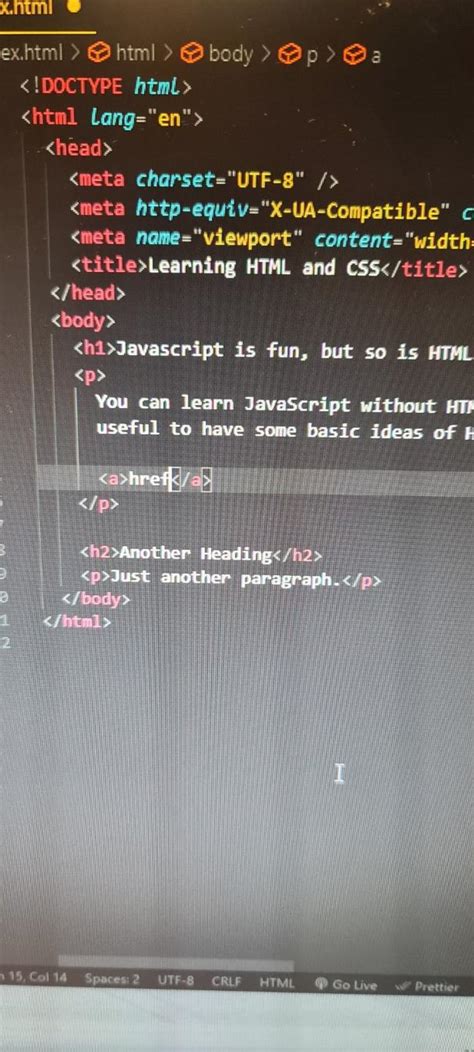 A Href Html Not Working