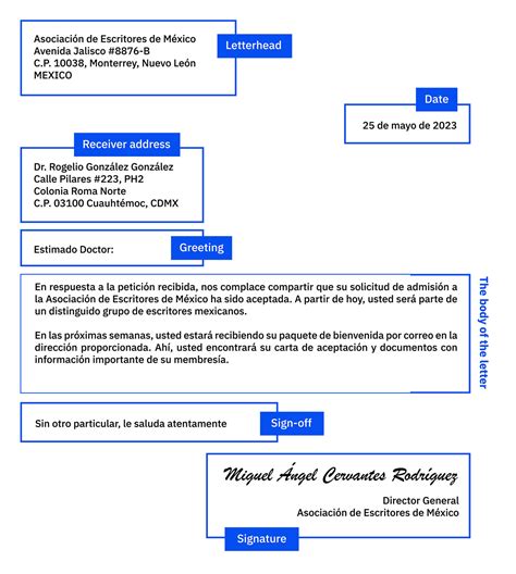 A Letter In Spanish Example