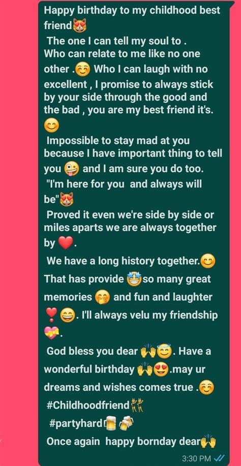 a long birthday message for best friend