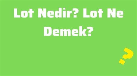 a lot of ne demek