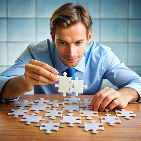 man solving a crossword puzzle