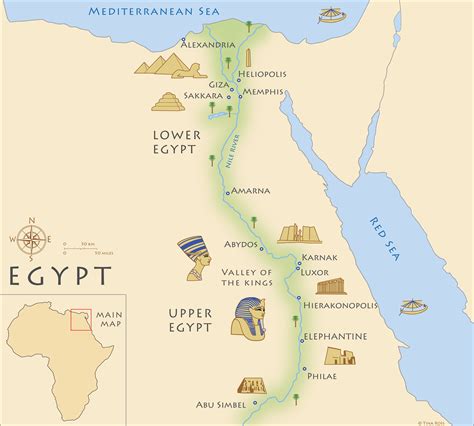 a map of ancient egypt and the river nile