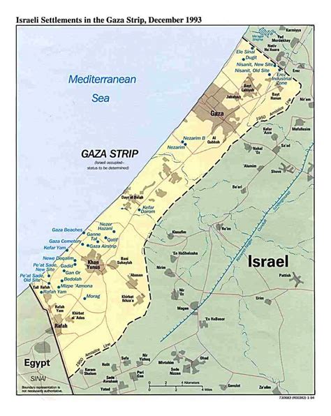 a map of israel and gaza