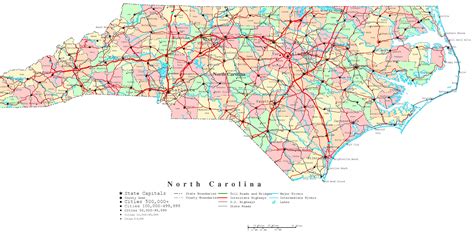 a map of north carolina