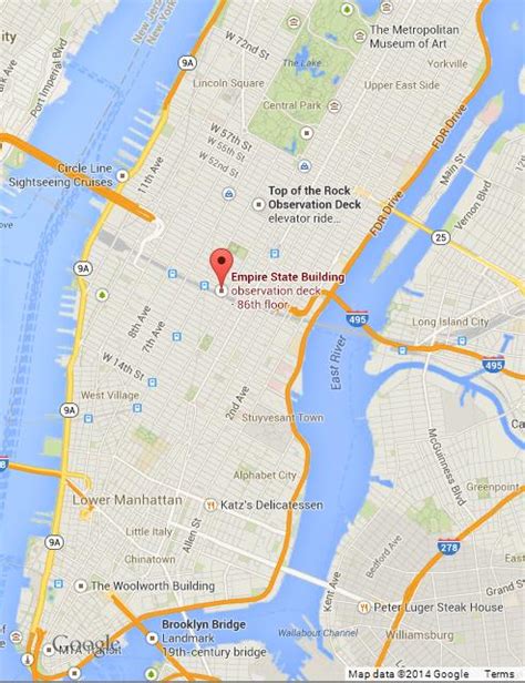 a map of the empire state building