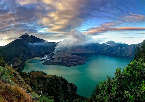 a mountainous island in western indonesia